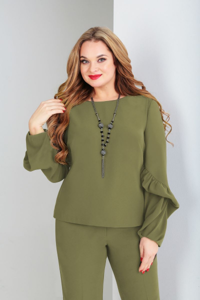 Блуза, брюки Angelina & Сompany 327/2 зеленый - фото 2
