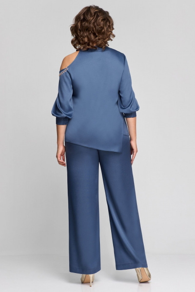 Блуза, брюки Мишель стиль 1165 лазурно-голубой - фото 10