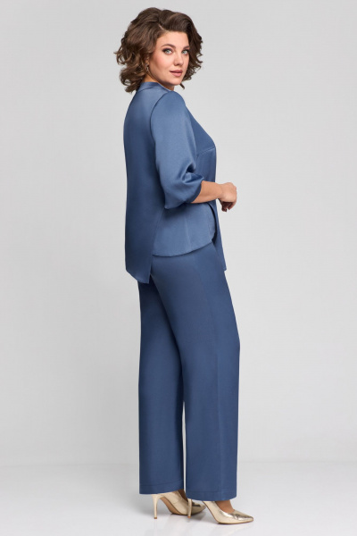 Блуза, брюки Мишель стиль 1165 лазурно-голубой - фото 9