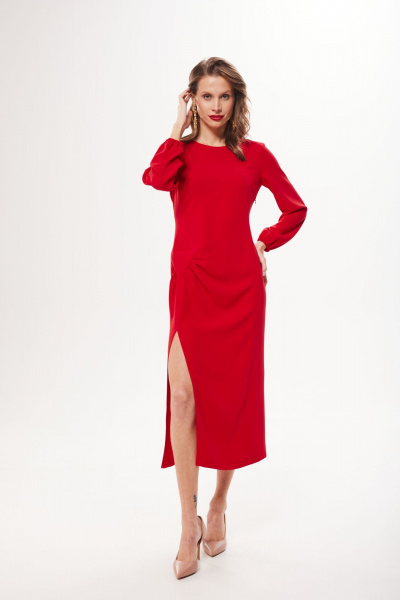 Платье DAVA 1197 красный - фото 2