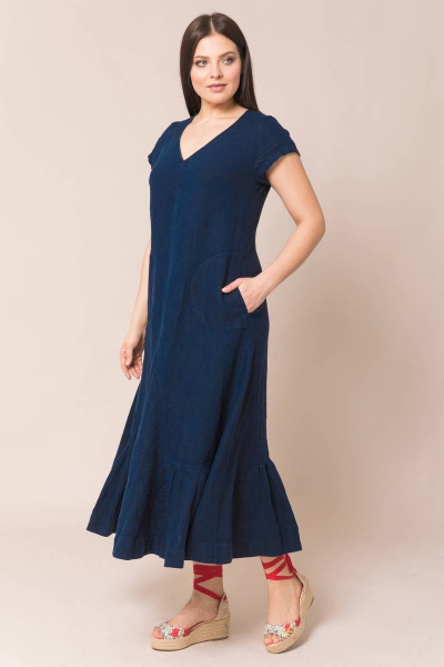 Платье Ружана 318-2 т.синий - фото 2