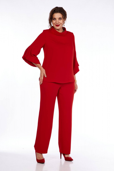Блуза, брюки Vilena 939 красный - фото 3