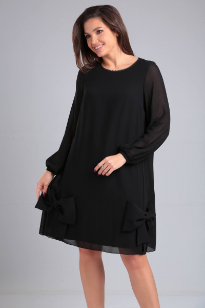 Платье LeNata 16364 черный - фото 4