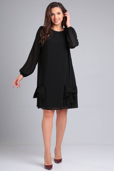 Платье LeNata 16364 черный - фото 1