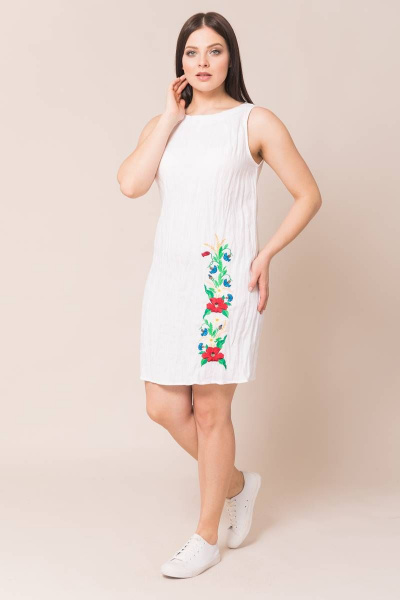Платье Ружана 407-2 белый - фото 1