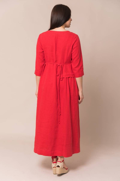 Платье Ружана 367-2 красный - фото 4
