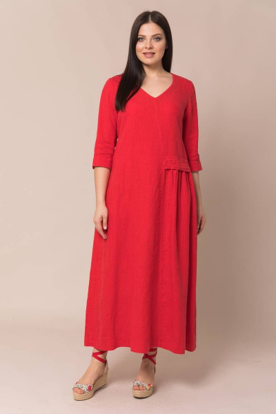 Платье Ружана 367-2 красный - фото 3