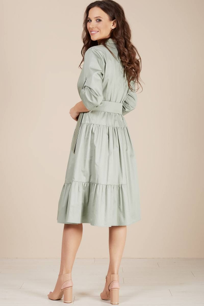 Платье Teffi Style L-1487 оливковый - фото 2