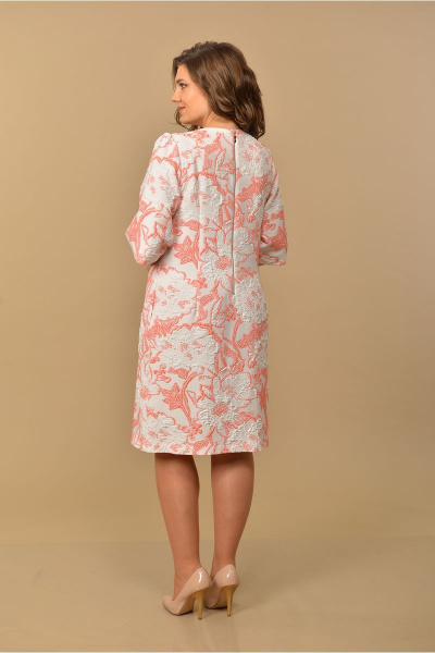 Платье Lady Style Classic 1030/3 бело-розовый - фото 2
