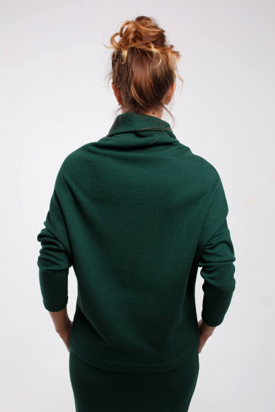 Джемпер, юбка Legend Style K-005 темно-зеленый - фото 8