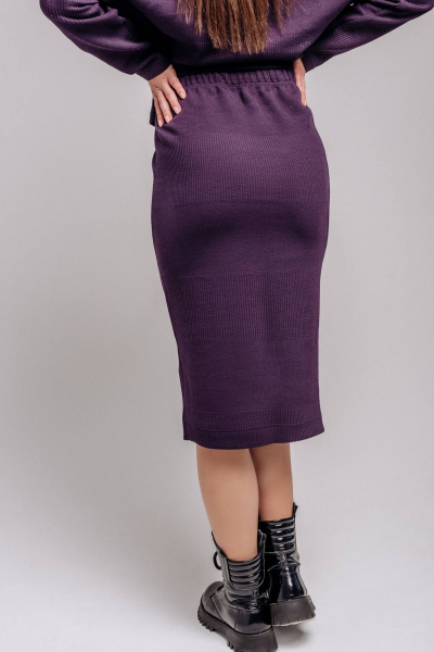 Джемпер, юбка Legend Style K-005 фиолетовый - фото 4