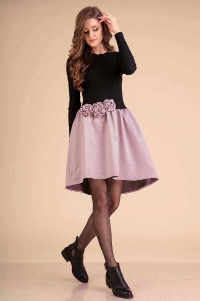 Платье Liona Style 614 светло-розовый - фото 1
