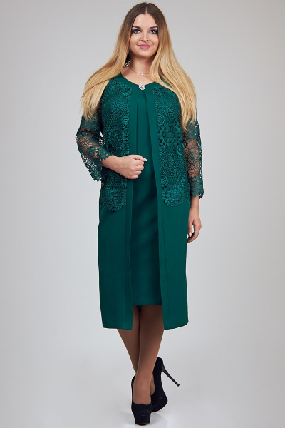 Кардиган, платье Diomel 5523 темно-зеленый - фото 1