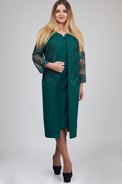 Кардиган, платье Diomel 5523 темно-зеленый - фото 2