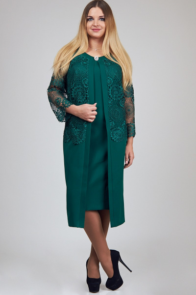 Кардиган, платье Diomel 5523 темно-зеленый - фото 3