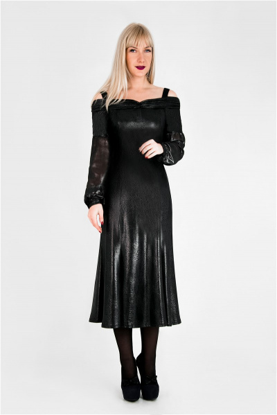 Платье Verina style 46-1 черно-серебрянный - фото 1