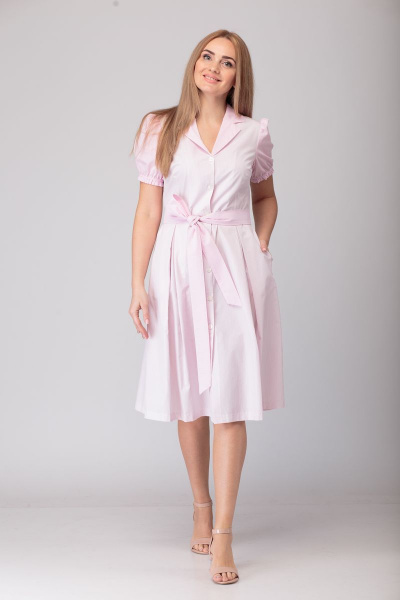 Платье Anelli 815 розовый - фото 3