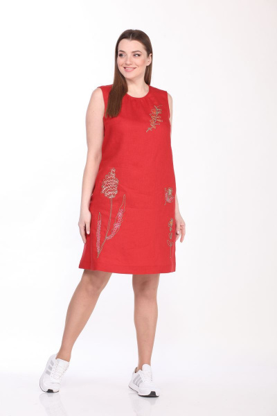 Платье GALEREJA 614 красный - фото 1