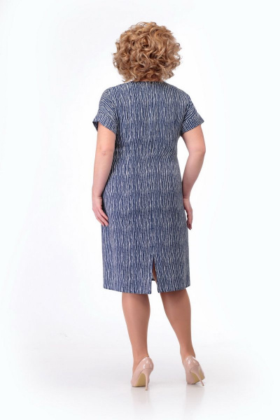 Платье Мишель стиль 857 синий,белый - фото 3