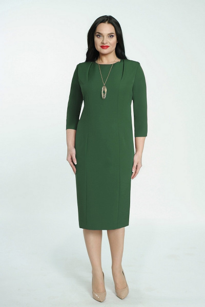 Платье ELGA 01-526 темно-зеленый - фото 1