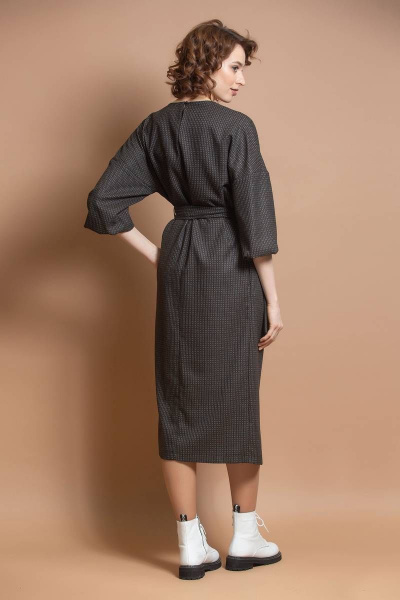 Платье Ivera 763 черный, серый, коричневый - фото 3