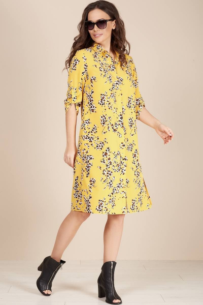 Платье Teffi Style L-1493 лимонный - фото 2
