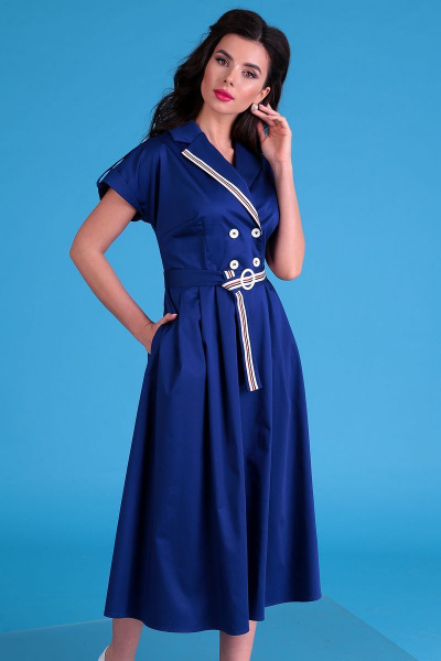 Платье Мода Юрс 2548 синий - фото 5