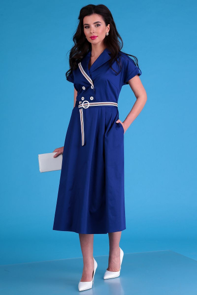 Платье Мода Юрс 2548 синий - фото 2