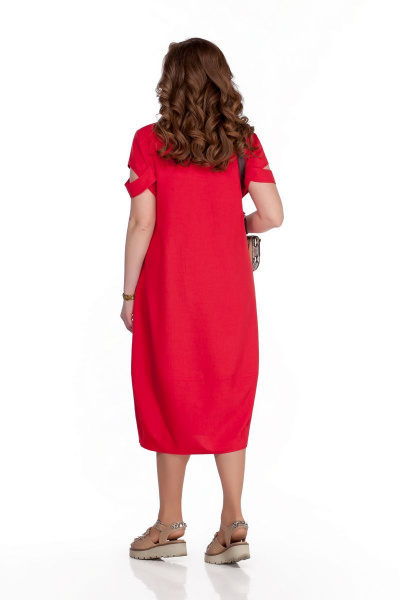 Платье TEZA 724 красный - фото 2