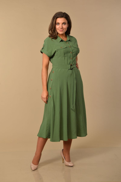 Платье Lady Style Classic 2064 зеленый - фото 1