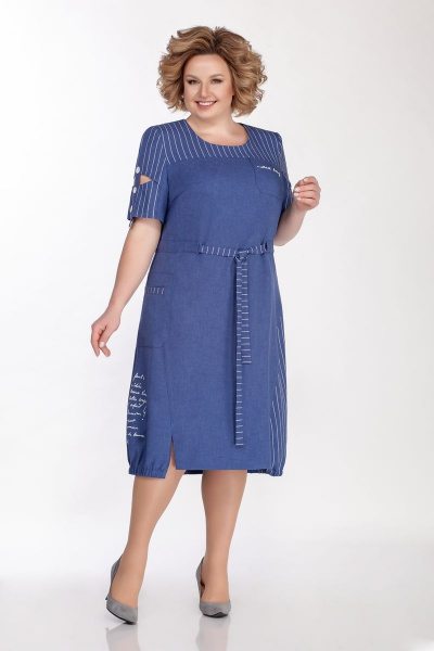 Платье Tellura-L 1497 синий - фото 1