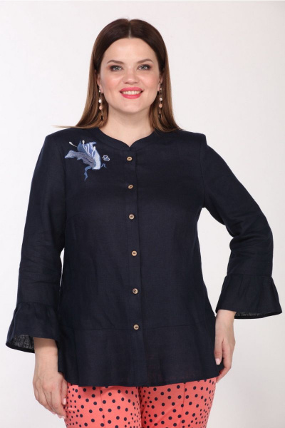 Блуза Djerza 012 темно-синий - фото 2