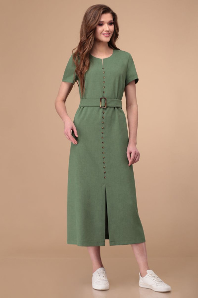 Платье Линия Л Б-1797 зеленый - фото 1