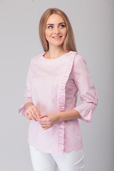 Блуза Anelli 816 розовый - фото 3