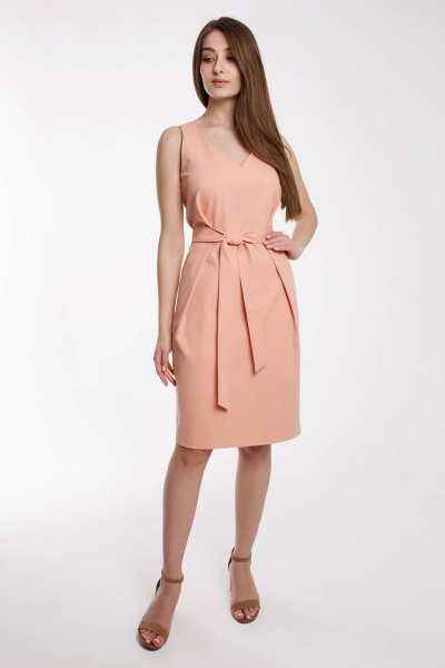 Платье, пояс Madech 205356 персиковый - фото 2