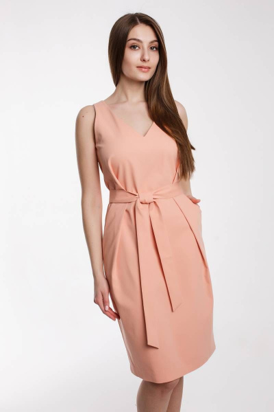 Платье, пояс Madech 205356 персиковый - фото 1