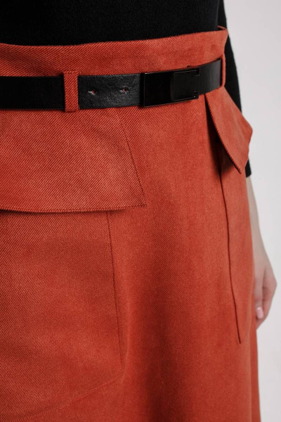 Ремень, юбка Madech 20157 рыжий,терракот - фото 5