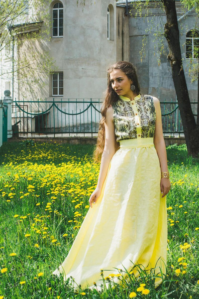 Платье Pavlova 006 желтый - фото 1