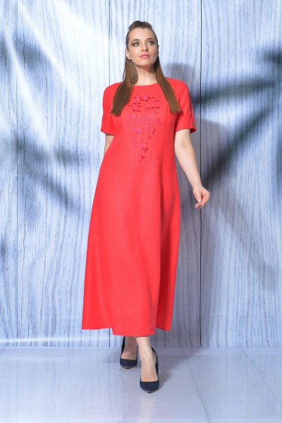 Платье MALI 419-012 красный - фото 2