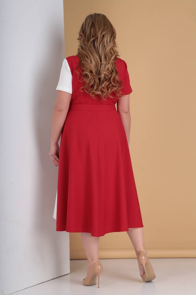 Платье Moda Versal П2196 красный - фото 3
