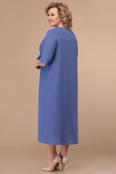 Платье Линия Л Б-1804 синий - фото 4