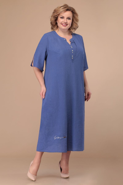 Платье Линия Л Б-1804 синий - фото 1