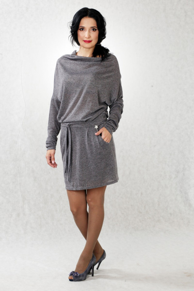 Платье AMORI 9255 серый - фото 1