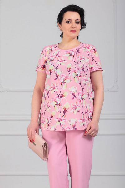 Блуза, брюки MadameRita 5082 розовый - фото 2