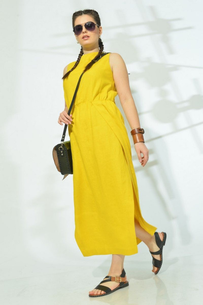 Платье MALI 419-027 желтый - фото 3