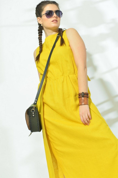 Платье MALI 419-027 желтый - фото 1