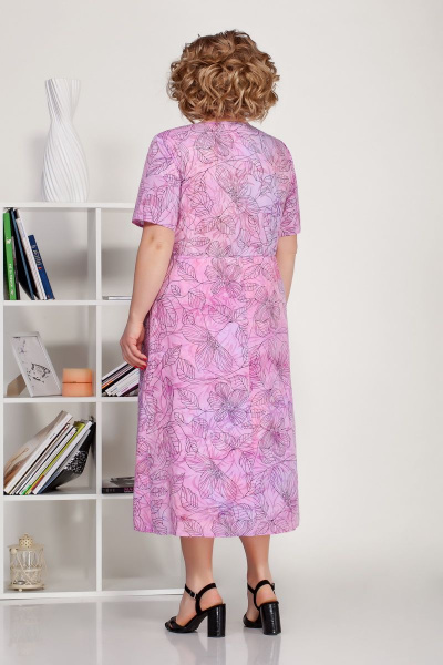 Платье Ивелта плюс 1700 розовый - фото 2