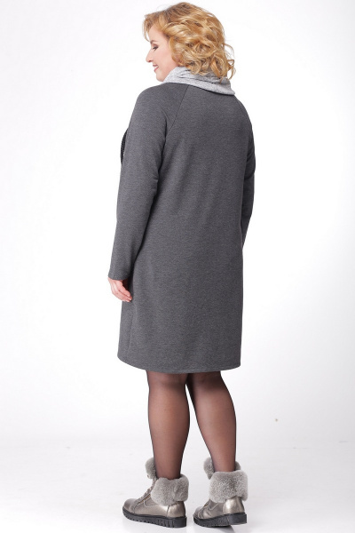 Платье LadisLine 902 серый - фото 3