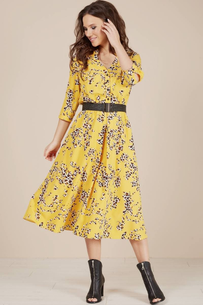 Платье Teffi Style L-1486 лимонный - фото 2