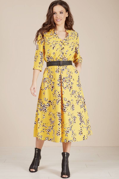 Платье Teffi Style L-1486 лимонный - фото 1